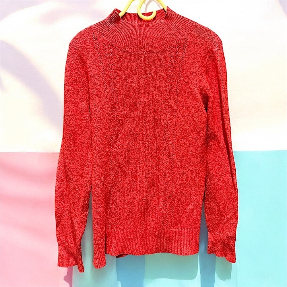 Old navy knit Elegant Red Women's Sweater MEDIUM